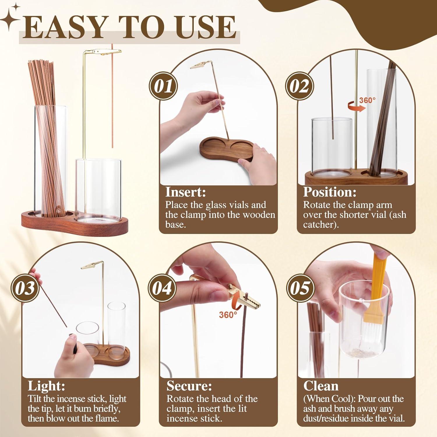 Soporte de Incienso 2 en 1 Zeefpod con Recogedor de Cenizas