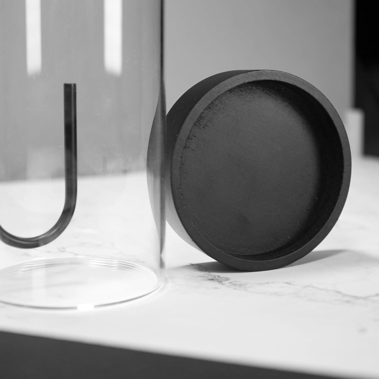 Soporte de Incienso Moderno CODINOO Negro con Captador de Cenizas