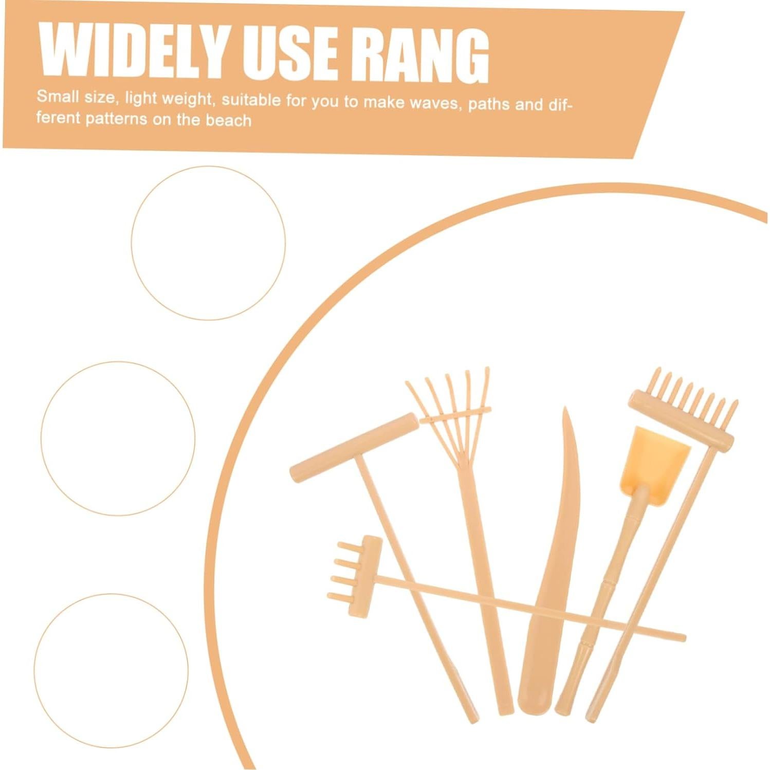 6 Piezas Mini Rastrillos de Arena Zen Genérico para Jardín