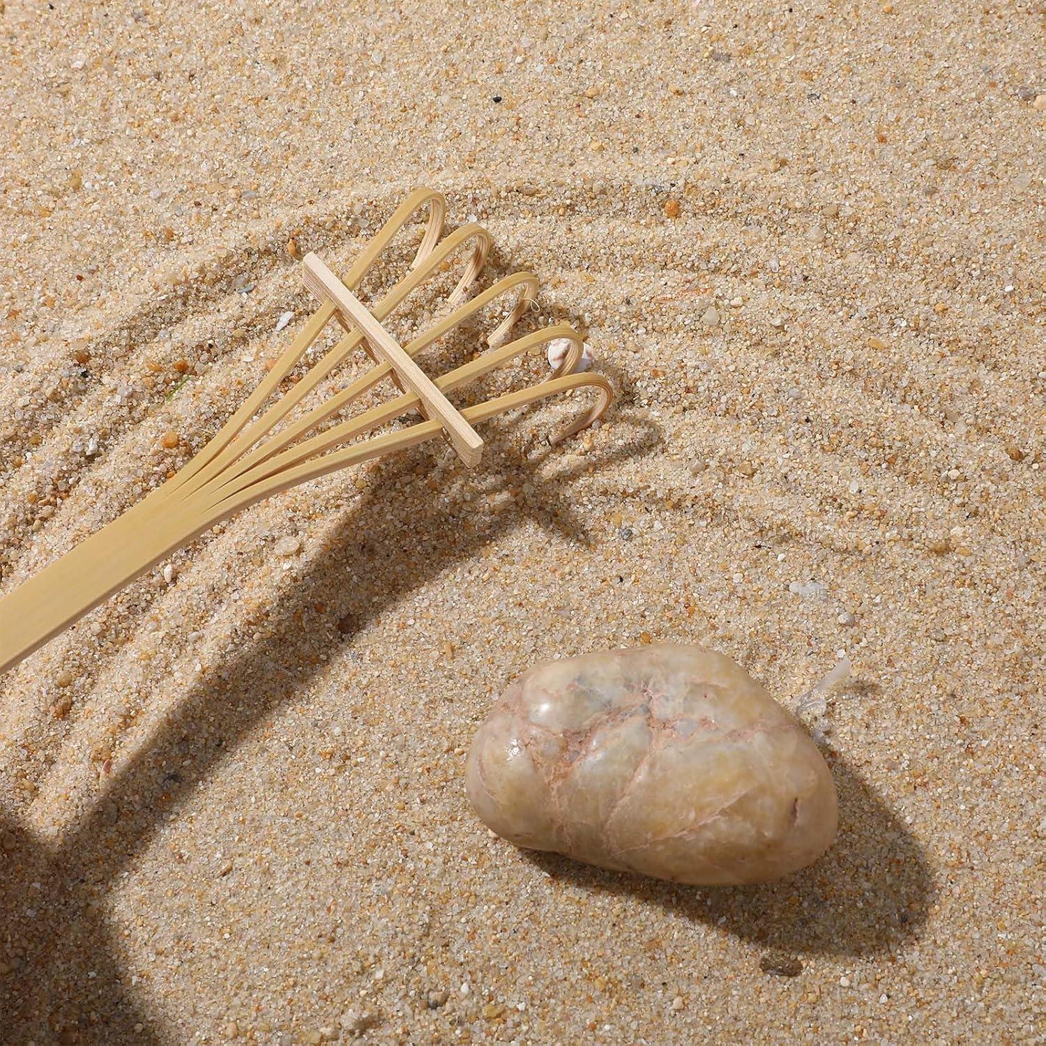 8 Mini Rastrillos de Jardín de Madera Telooco para Decoración