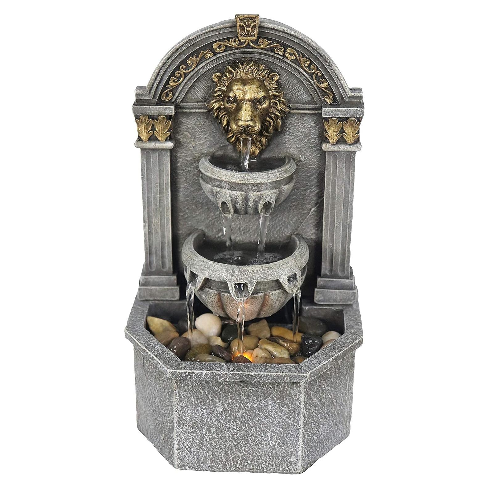 Fuente de Agua Interior Warm Garden Cabeza de León 26.9 cm