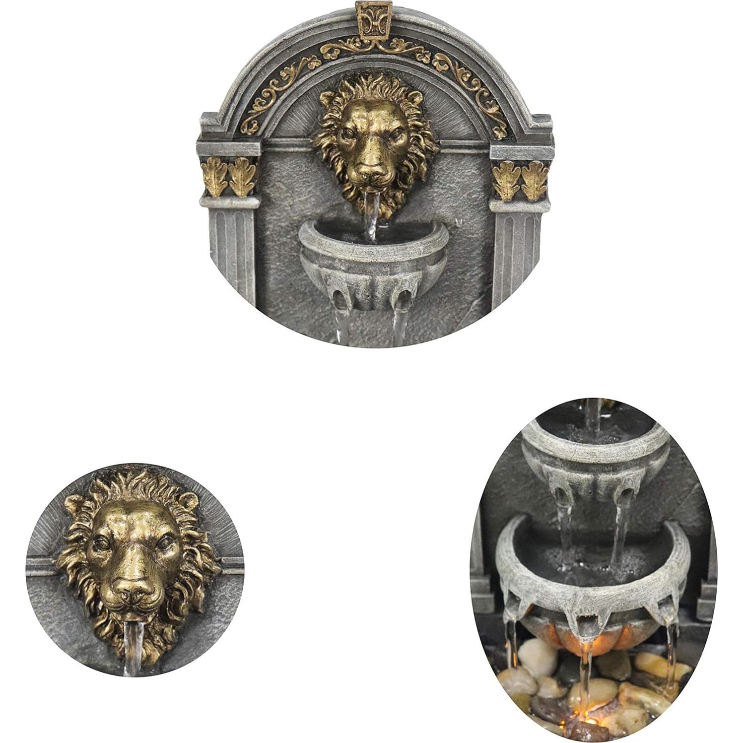 Fuente de Agua Interior Warm Garden Cabeza de León 26.9 cm