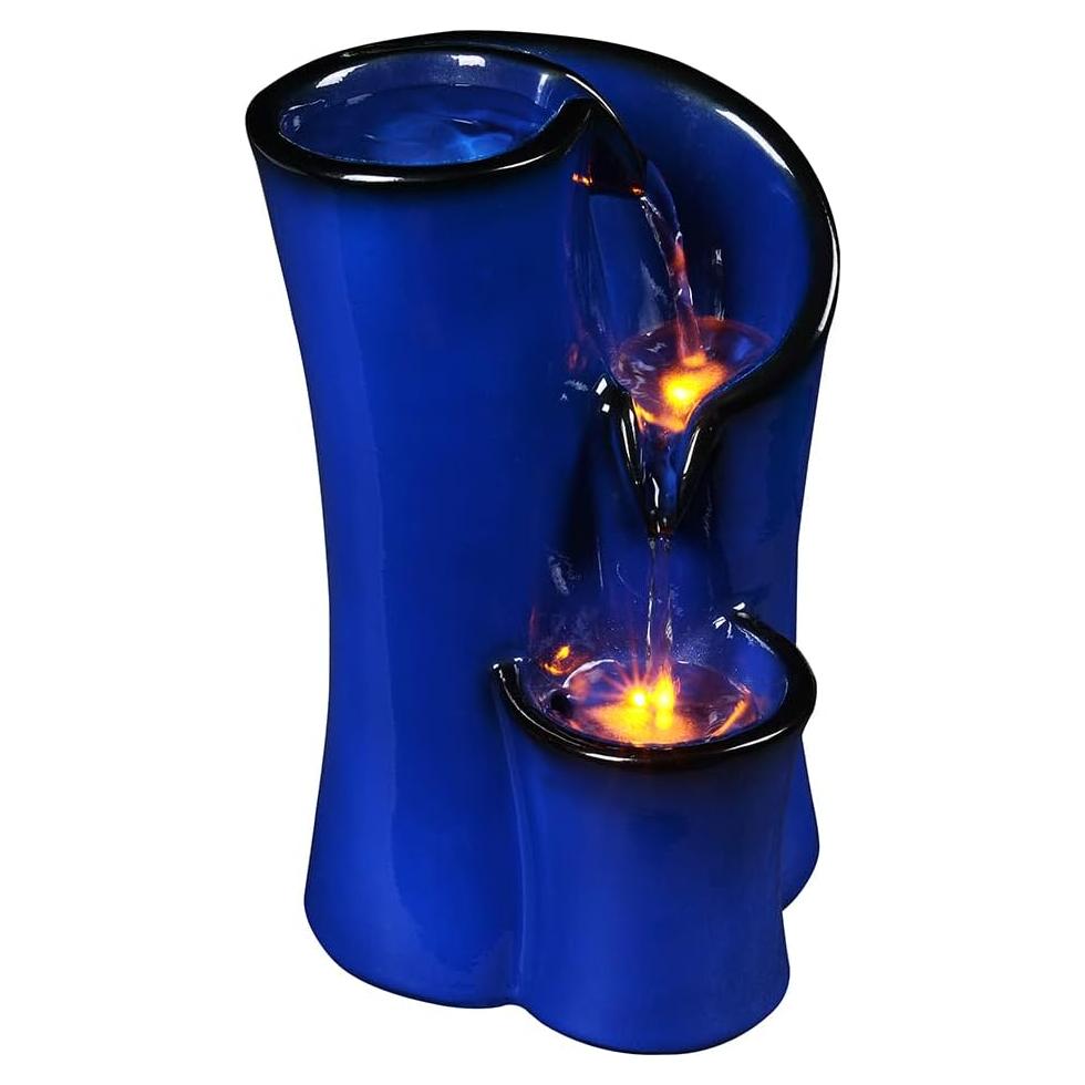 Fuente de Agua Interior GOSSI Cerámica Azul 24.9 cm LED