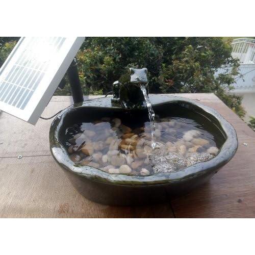 Fuente de Agua Solar Cerámica Verde ASC para Jardín 3.49kg