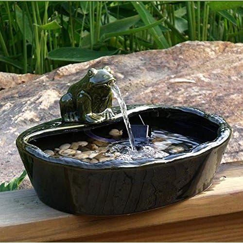 Fuente de Agua Solar Cerámica Verde ASC para Jardín 3.49kg