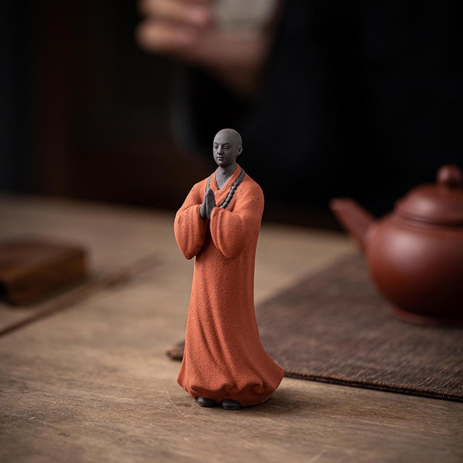 Estatua de Buda Monje Zen CHBDJY Cerámica 13 cm Decoración