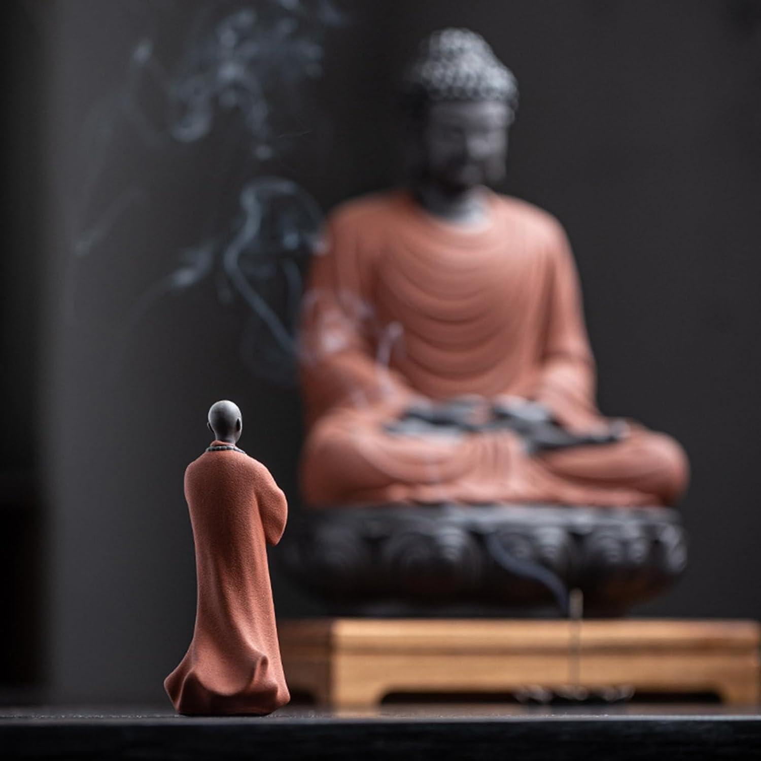 Estatua de Buda Monje Zen CHBDJY Cerámica 13 cm Decoración