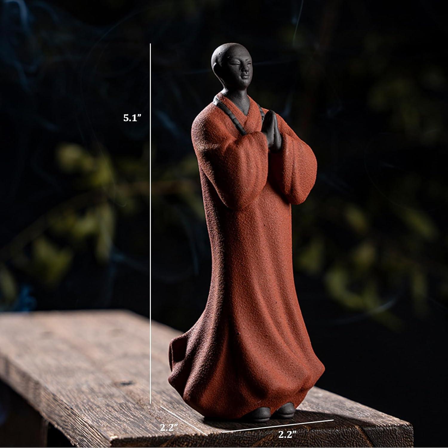 Estatua de Buda Monje Zen CHBDJY Cerámica 13 cm Decoración