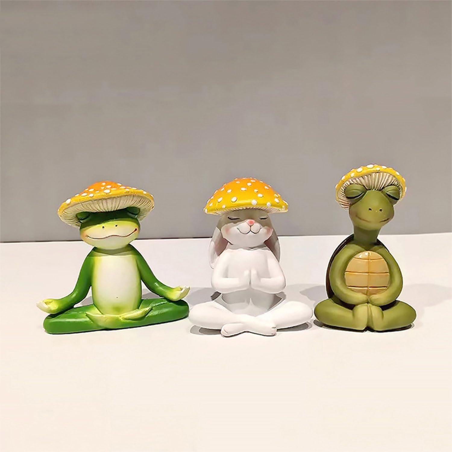 Estatua de Jardín Rana de Yoga Meditativa LSBDJDL 12.4cm