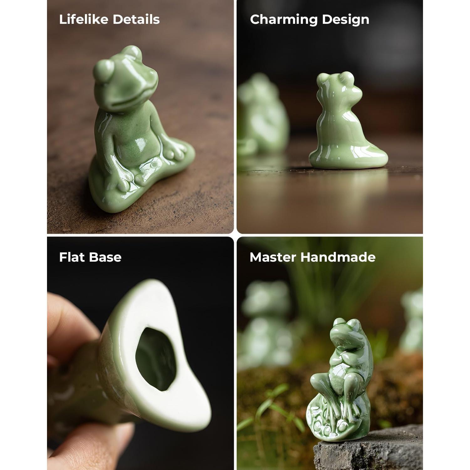 Figurita de Rana de Cerámica Hecha a Mano TEAVOR - 5.8 cm