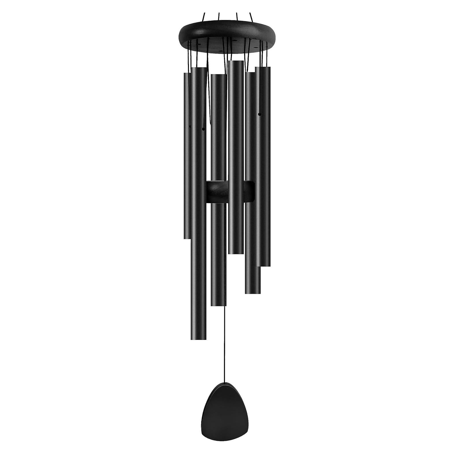 Campana de Viento Bursvik 94 cm Aluminio Negro Decorativa
