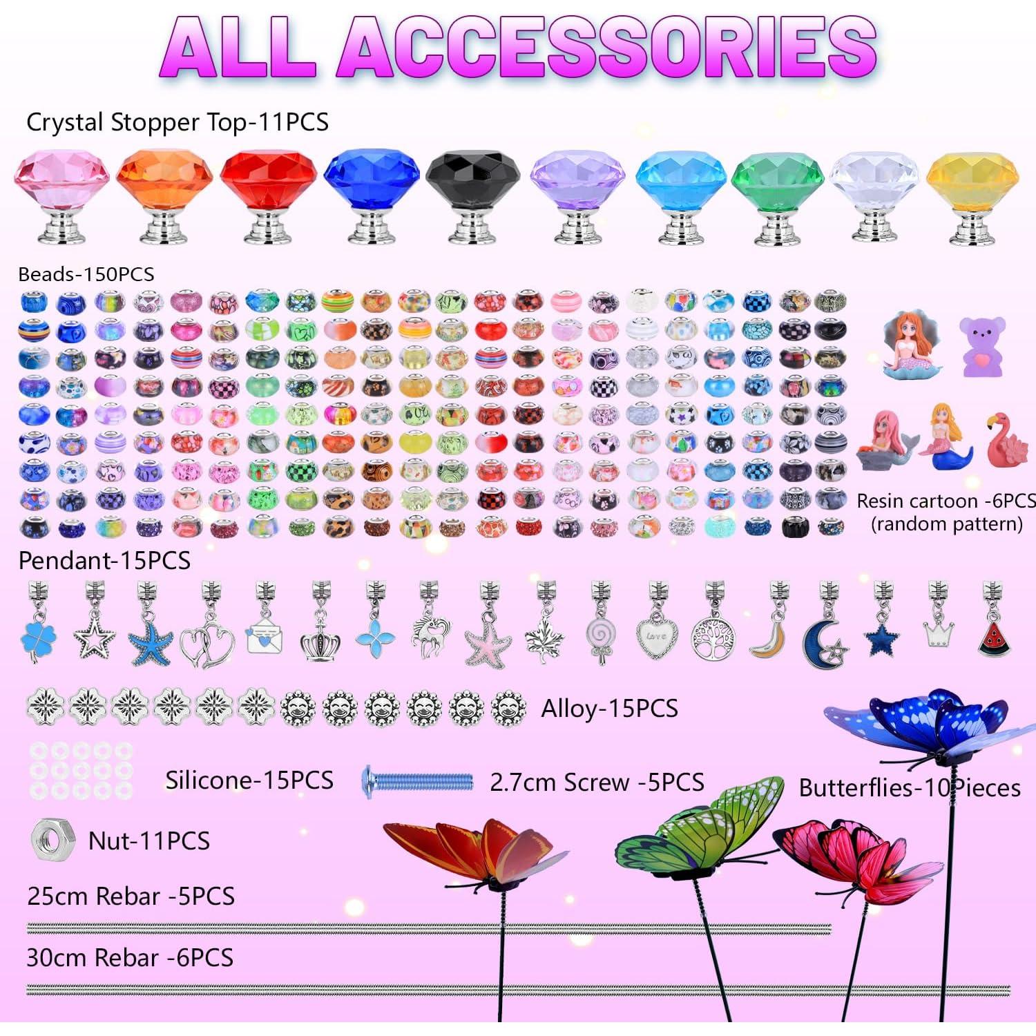 Kit de Estacas de Jardín AIPRIDY 252 Pcs DIY Cuento de Hadas