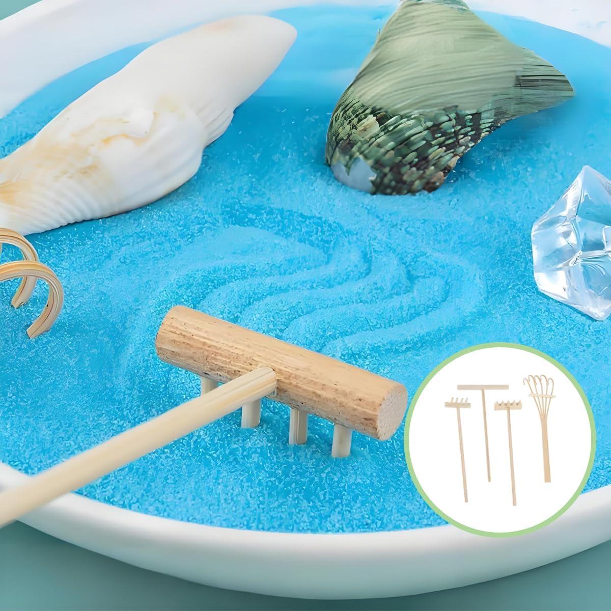 Mini Rastrillos de Arena Zen HX YUEGOUHUI - Paquete de 4