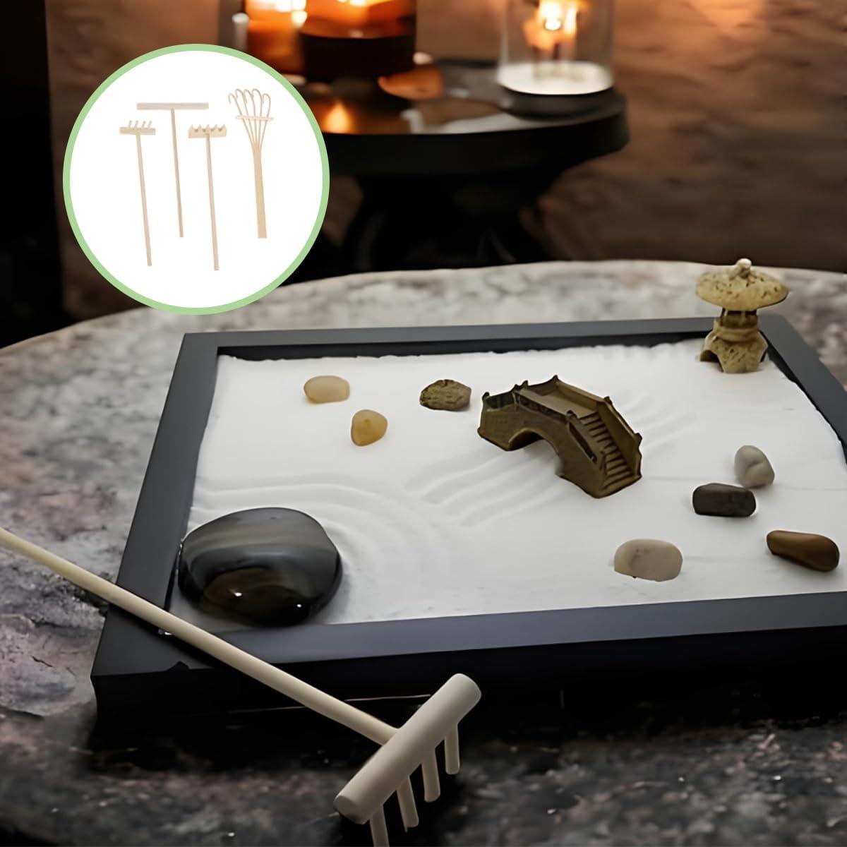 Mini Rastrillos de Arena Zen HX YUEGOUHUI - Paquete de 4