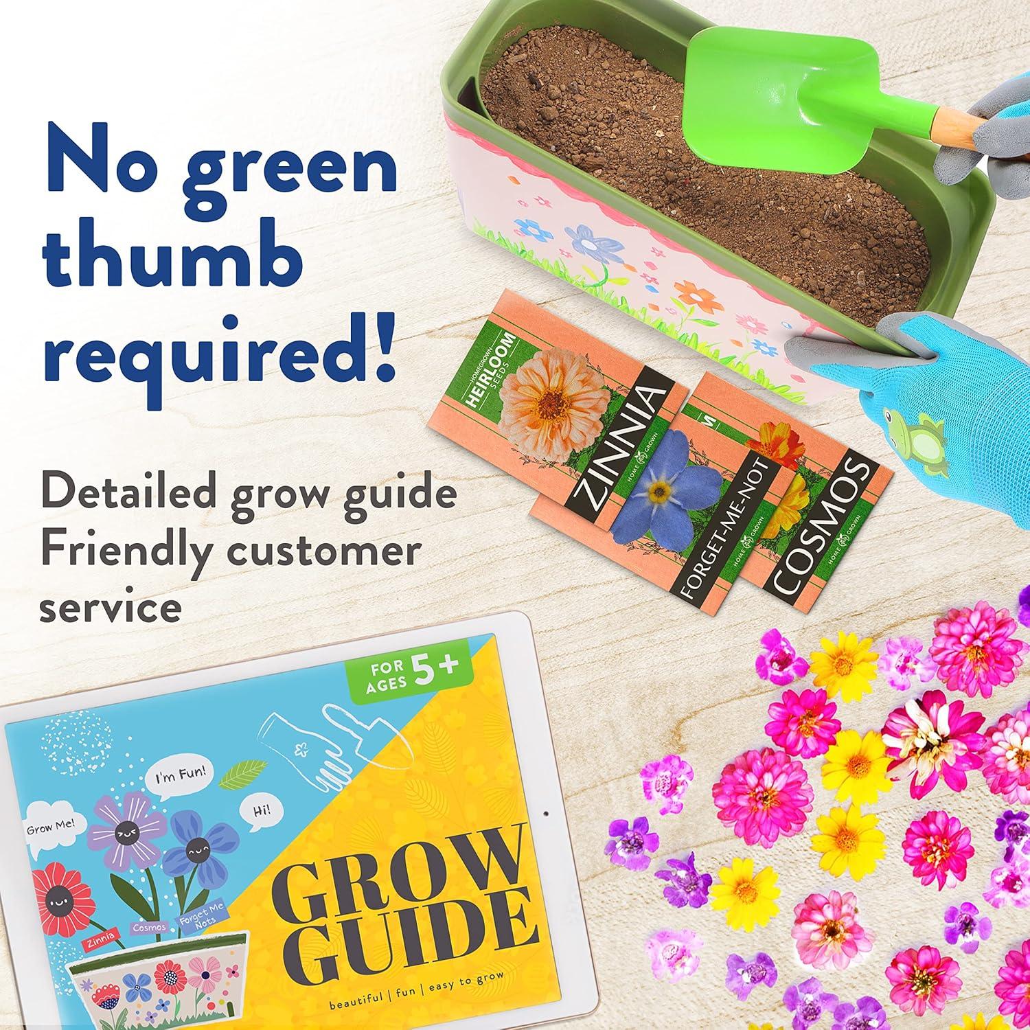 Kit de Jardinería para Niños Home Grown - Cultiva 3 Flores