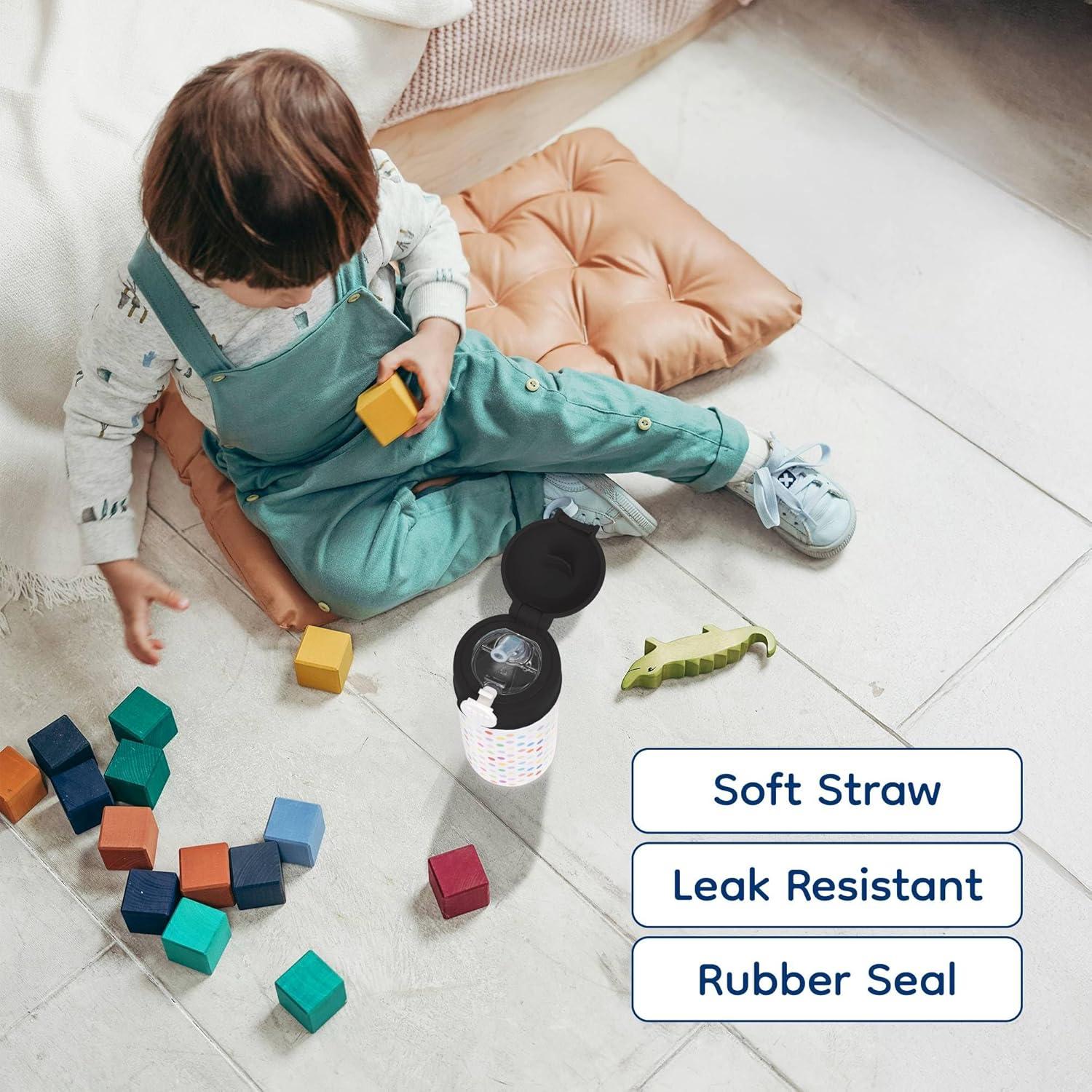 Botella de Agua Aislada 3dRose Negra 355ml Jardín Zen