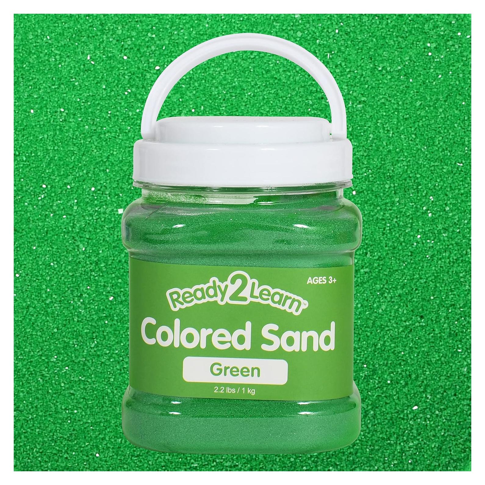 Arena de Color Verde 1 kg - Manualidades y Juego Sensorial