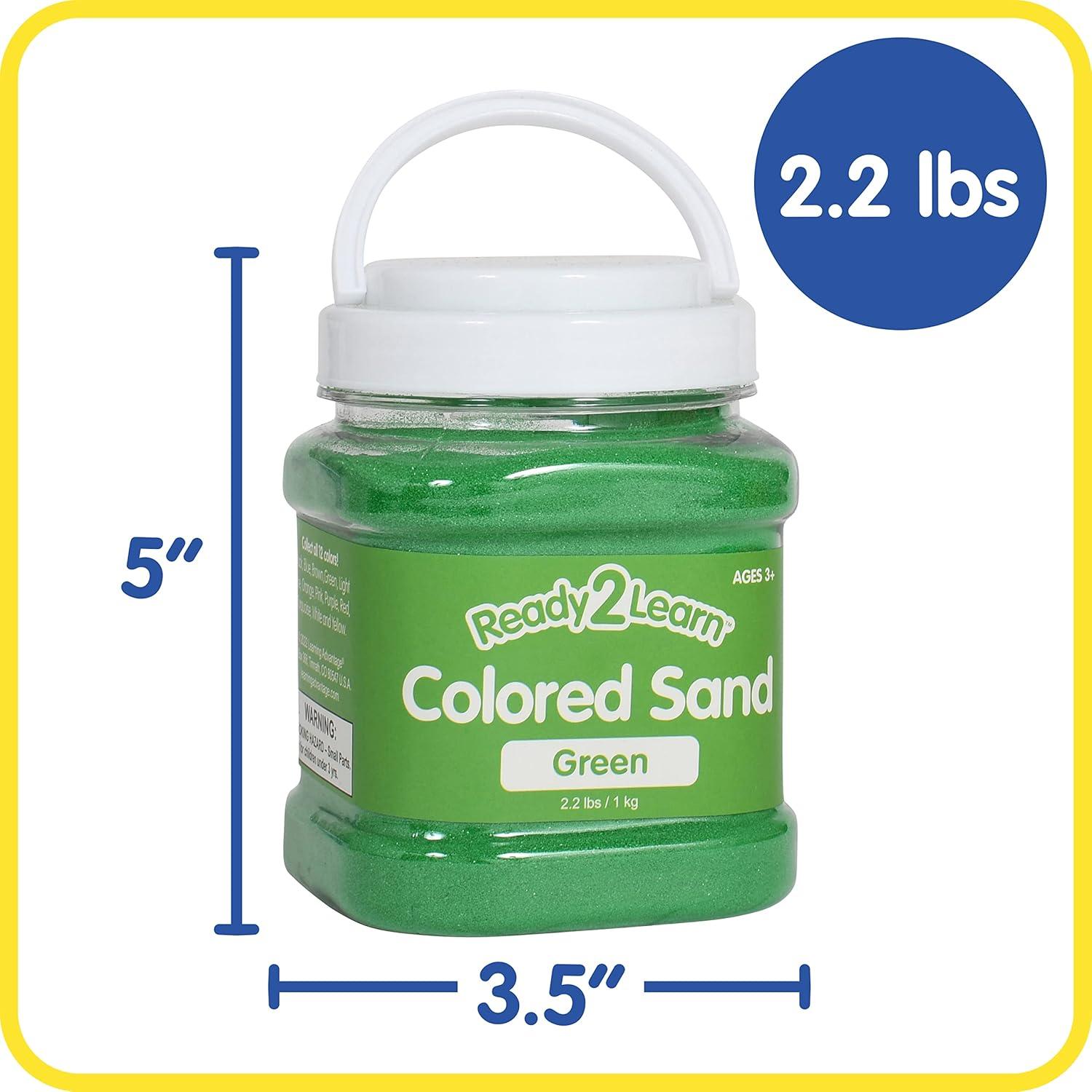 Arena de Color Verde 1 kg - Manualidades y Juego Sensorial