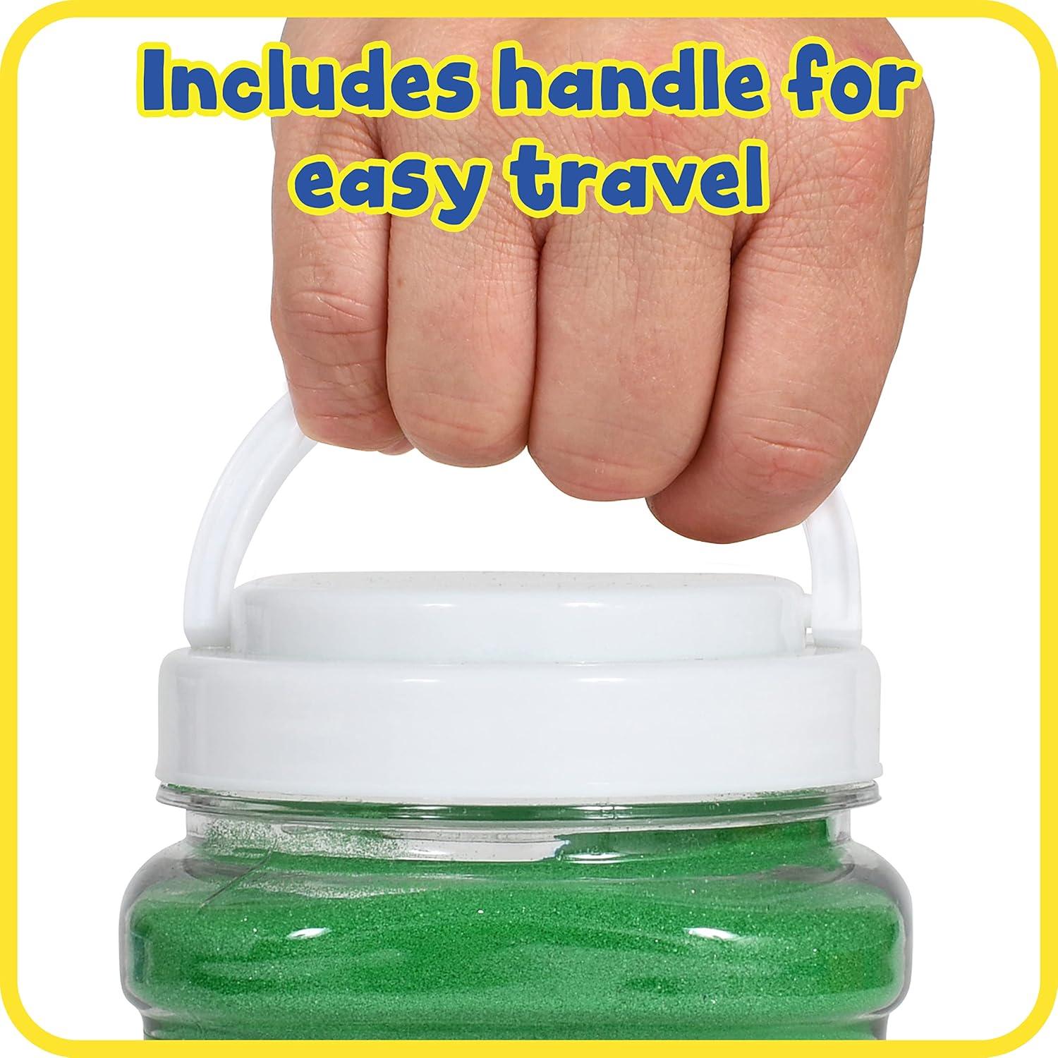 Arena de Color Verde 1 kg - Manualidades y Juego Sensorial