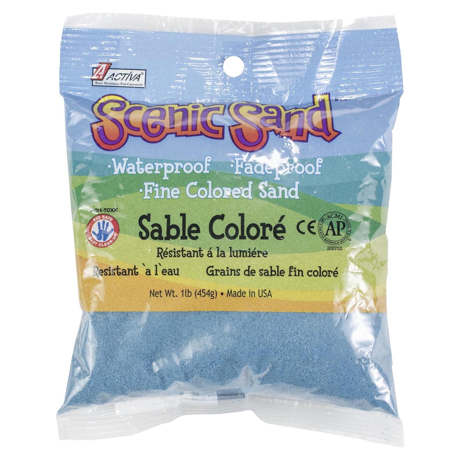 Arena Escénica Activa Azul Claro 454g - Colorida y No Tóxica