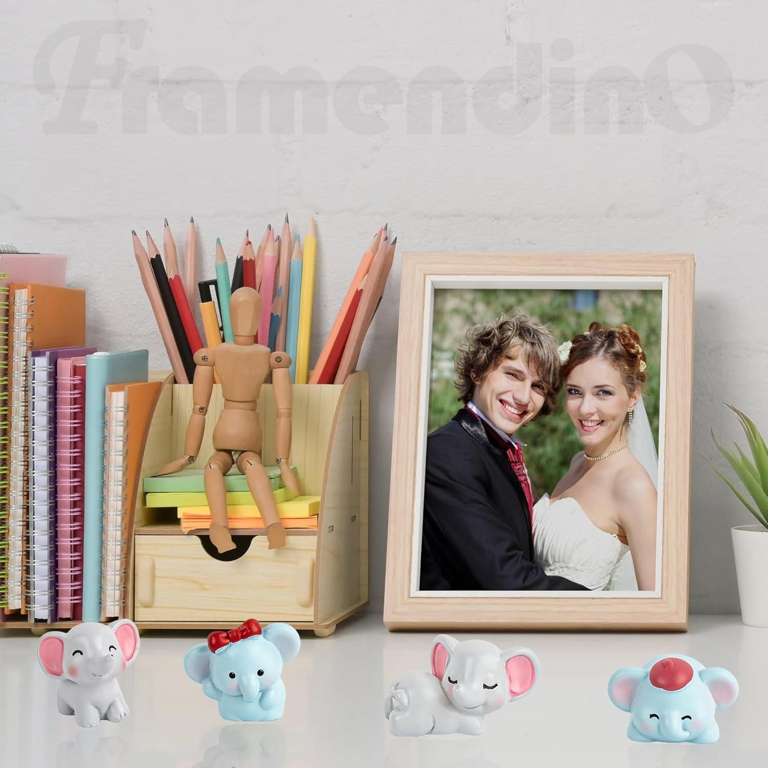 12 Mini Figuras de Elefante de Resina Framendino para Decoración