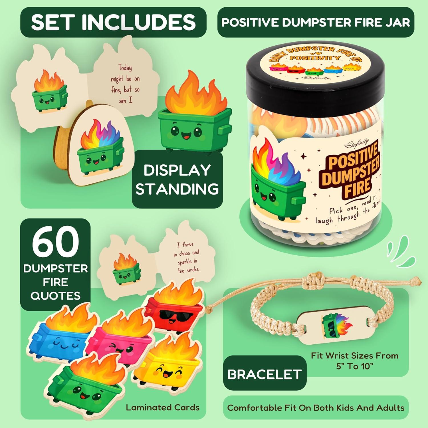 Tarro de Incendio de Basura Positivo STOFINITY con 60 Notas