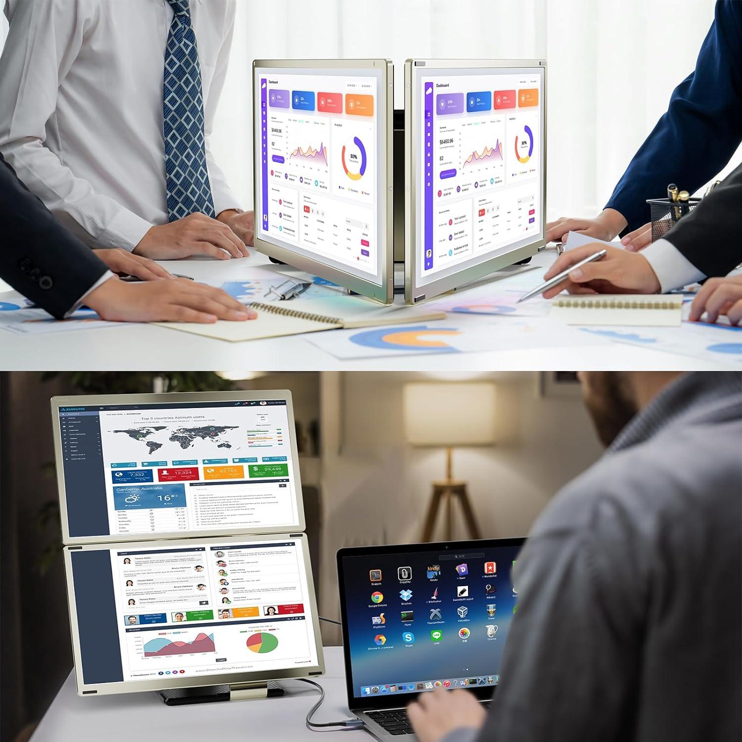 Extensor de Pantalla Triple Domyfan 15.6" FHD 1080P USB-C