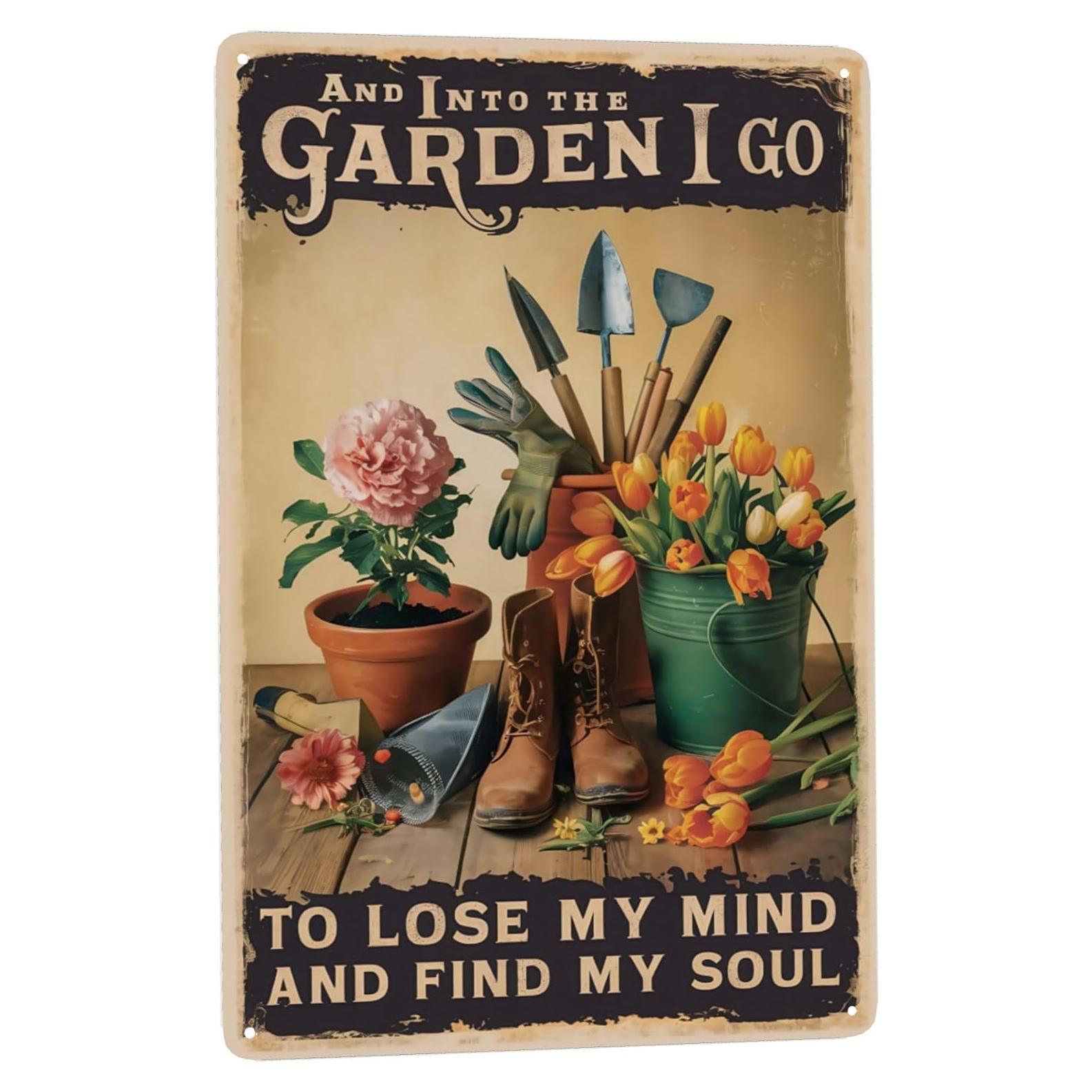 Cartel de Jardín Zen 30x20cm Metal Retro LIFEWHEEL Decoración