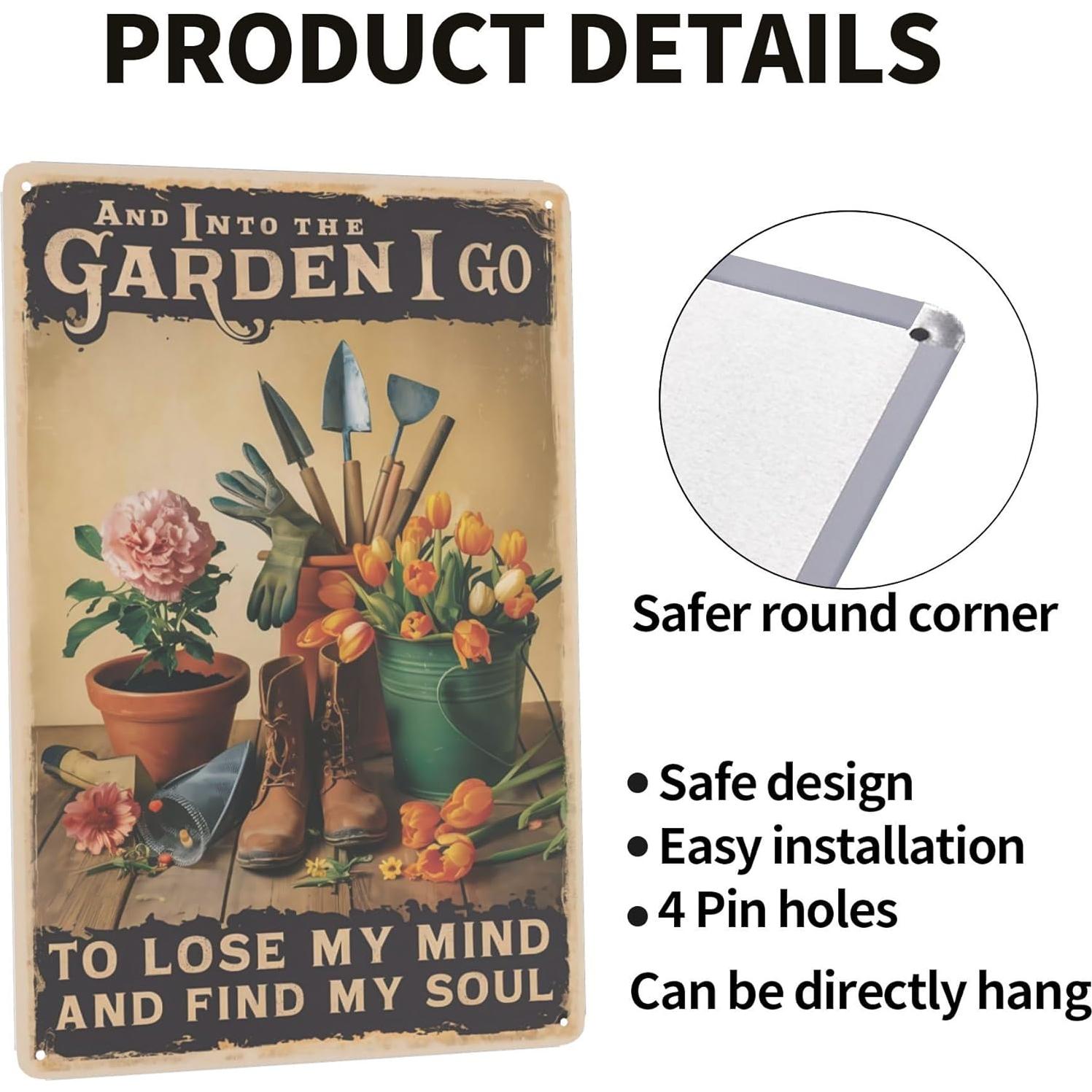 Cartel de Jardín Zen 30x20cm Metal Retro LIFEWHEEL Decoración