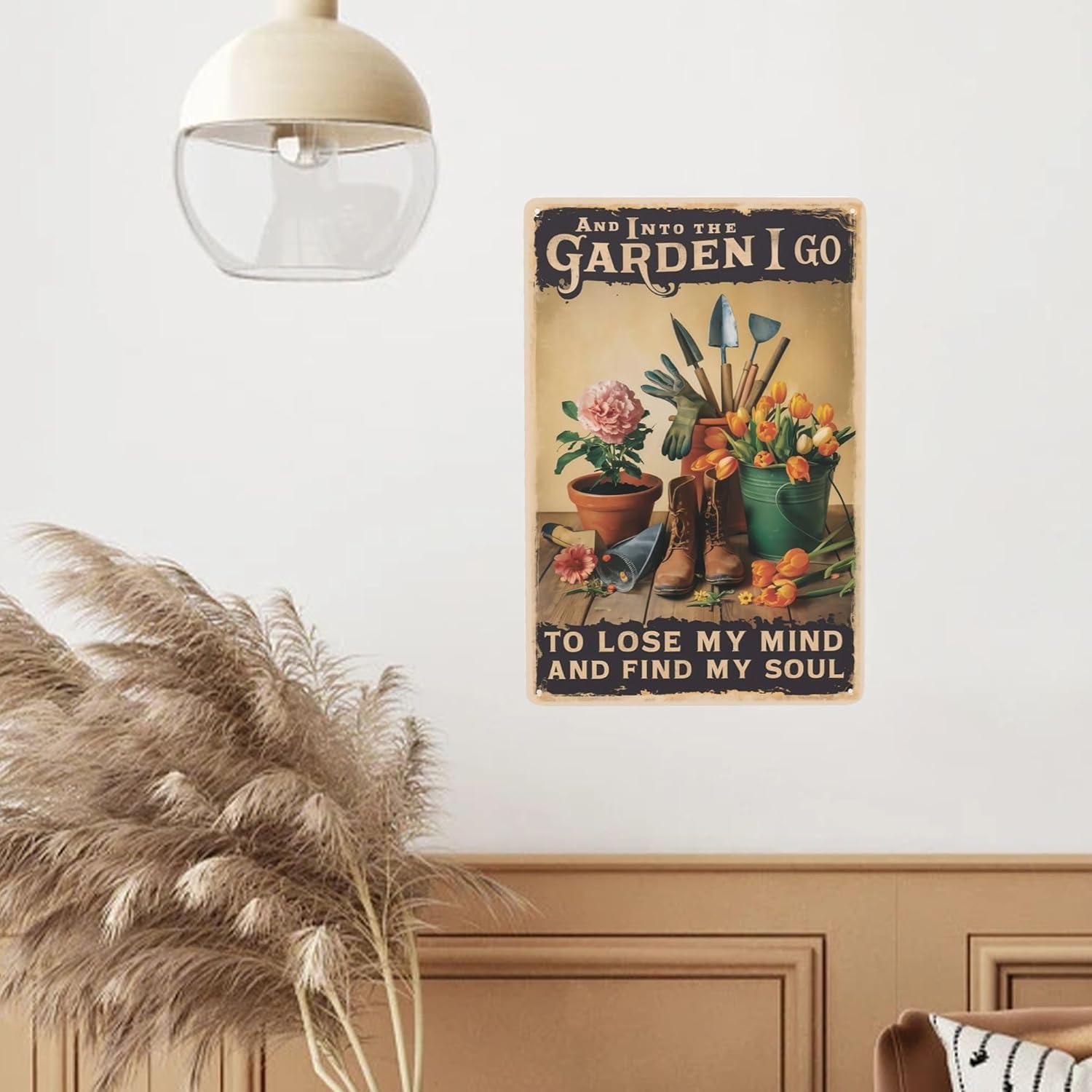 Cartel de Jardín Zen 30x20cm Metal Retro LIFEWHEEL Decoración