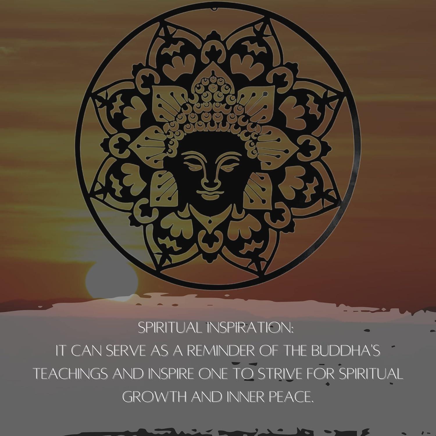 Arte de Pared de Metal Buda 61 cm Bellaa Decoración Zen