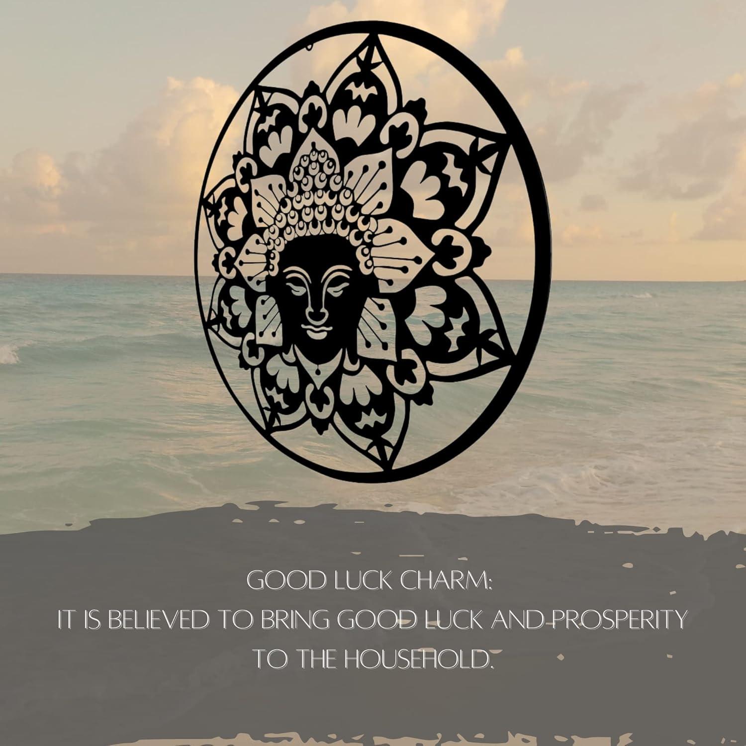 Arte de Pared de Metal Buda 61 cm Bellaa Decoración Zen