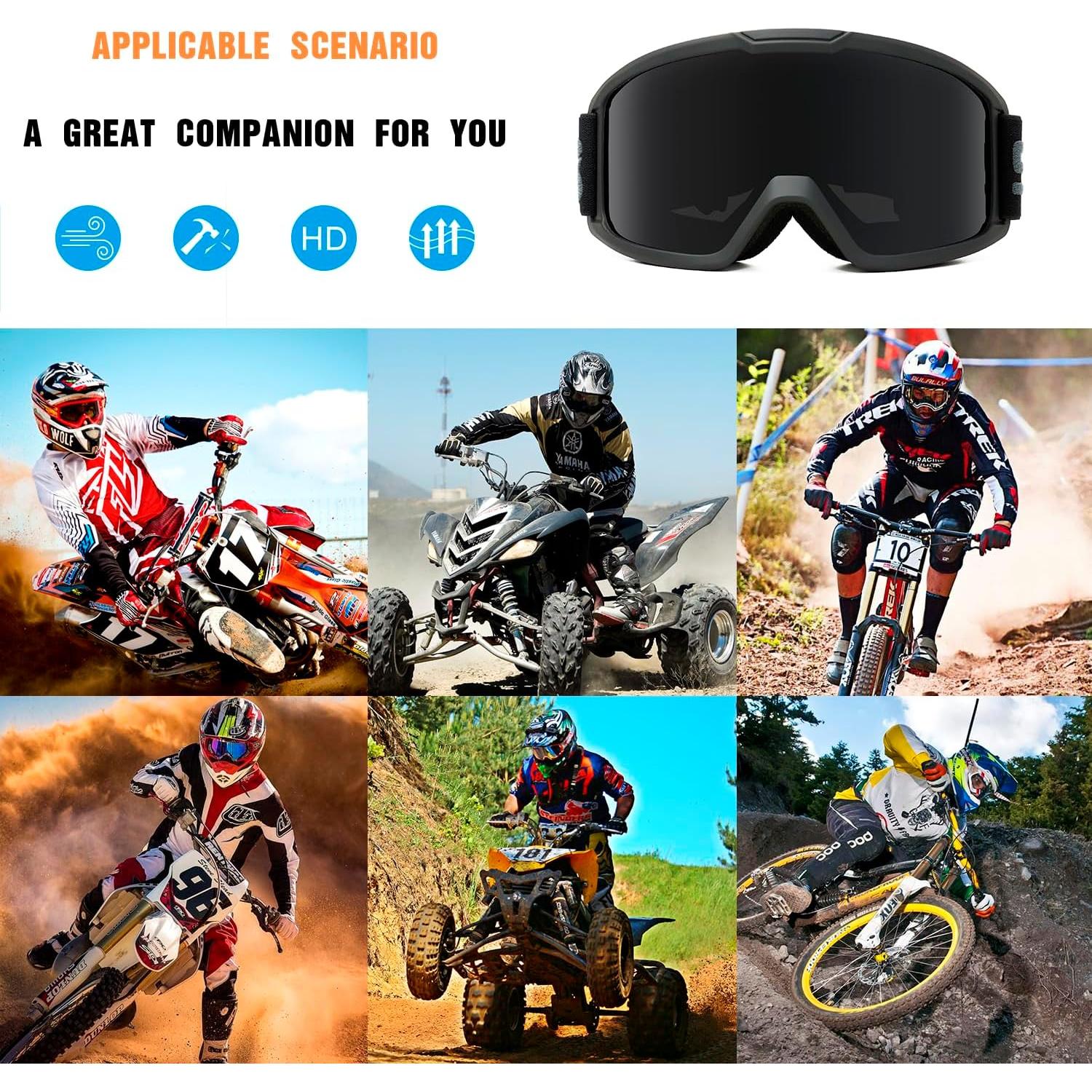 Gafas de Motocross VEWOE UV400 para ATV y Bicicleta