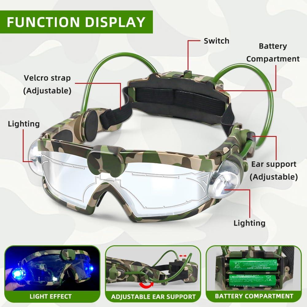 Gafas de Visión Nocturna para Niños SportsVoutdoors LED Ajustables