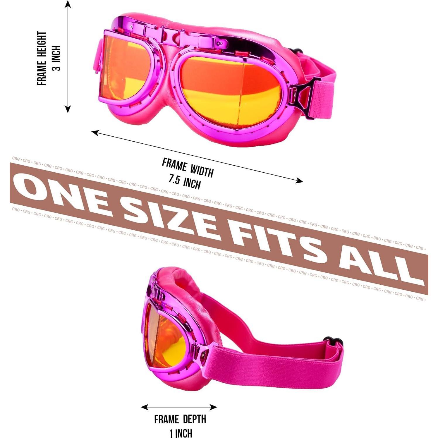 Gafas de Motocicleta CRG Sports T08 Retro Unisex Rosa Amarillo