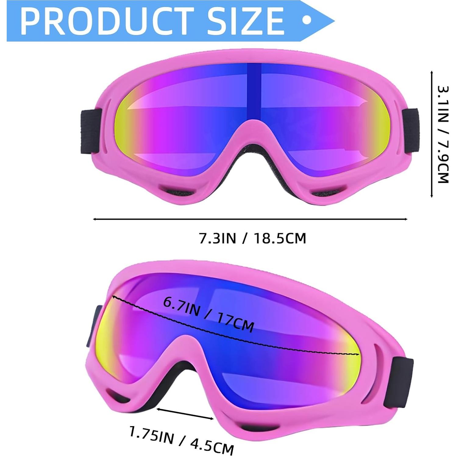 3 Pares de Gafas de Motocicleta YISUGOOC UV Protección
