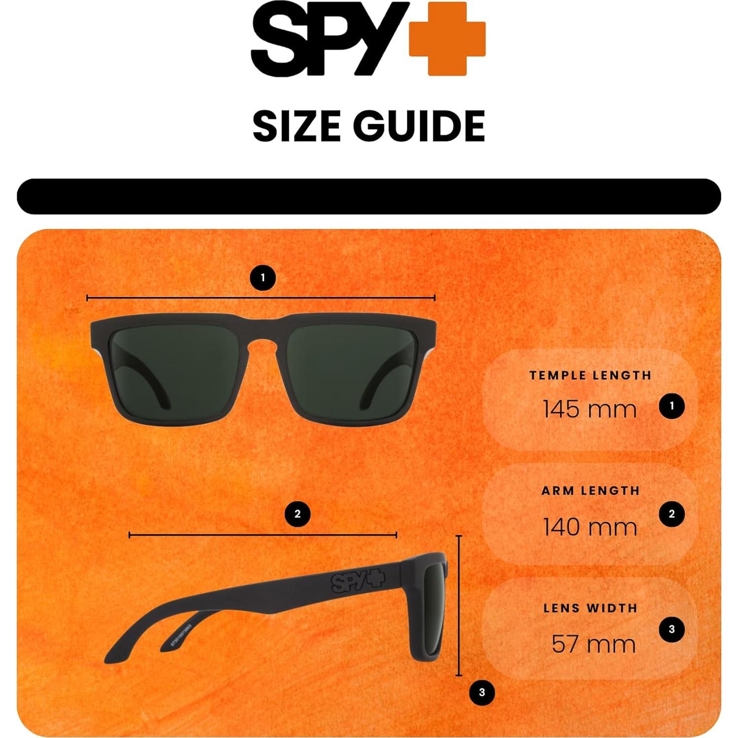 Gafas de sol SPY Helm Unisex Negro Mate con Kit Accesorios