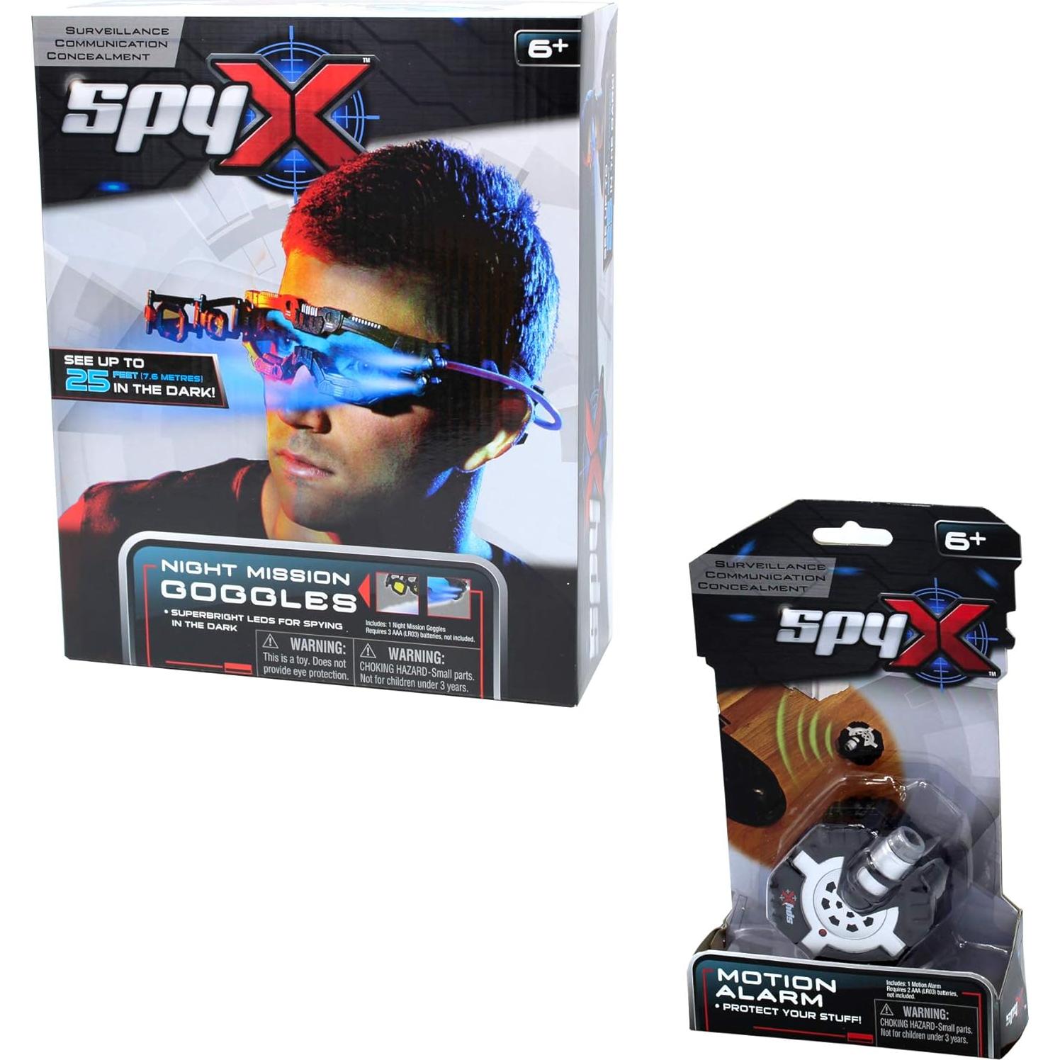 Set de Juguetes Espía SpyX: Gafas Nocturnas y Alarma de Movimiento
