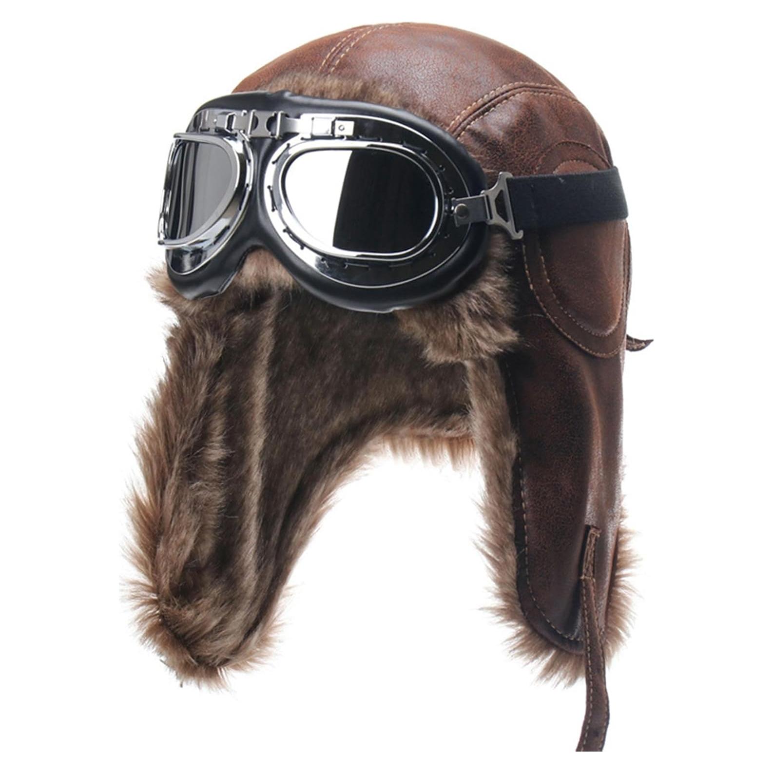 Gorro de invierno para hombres Lifup de cuero con orejeras