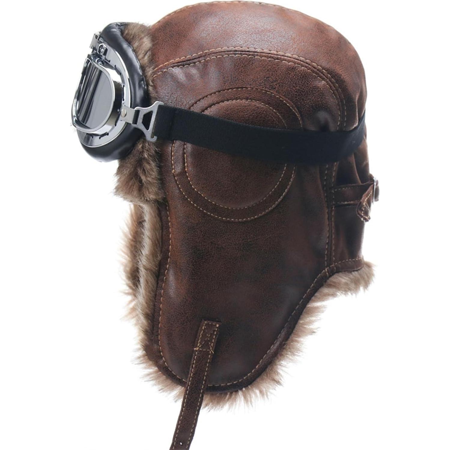 Gorro de invierno para hombres Lifup de cuero con orejeras