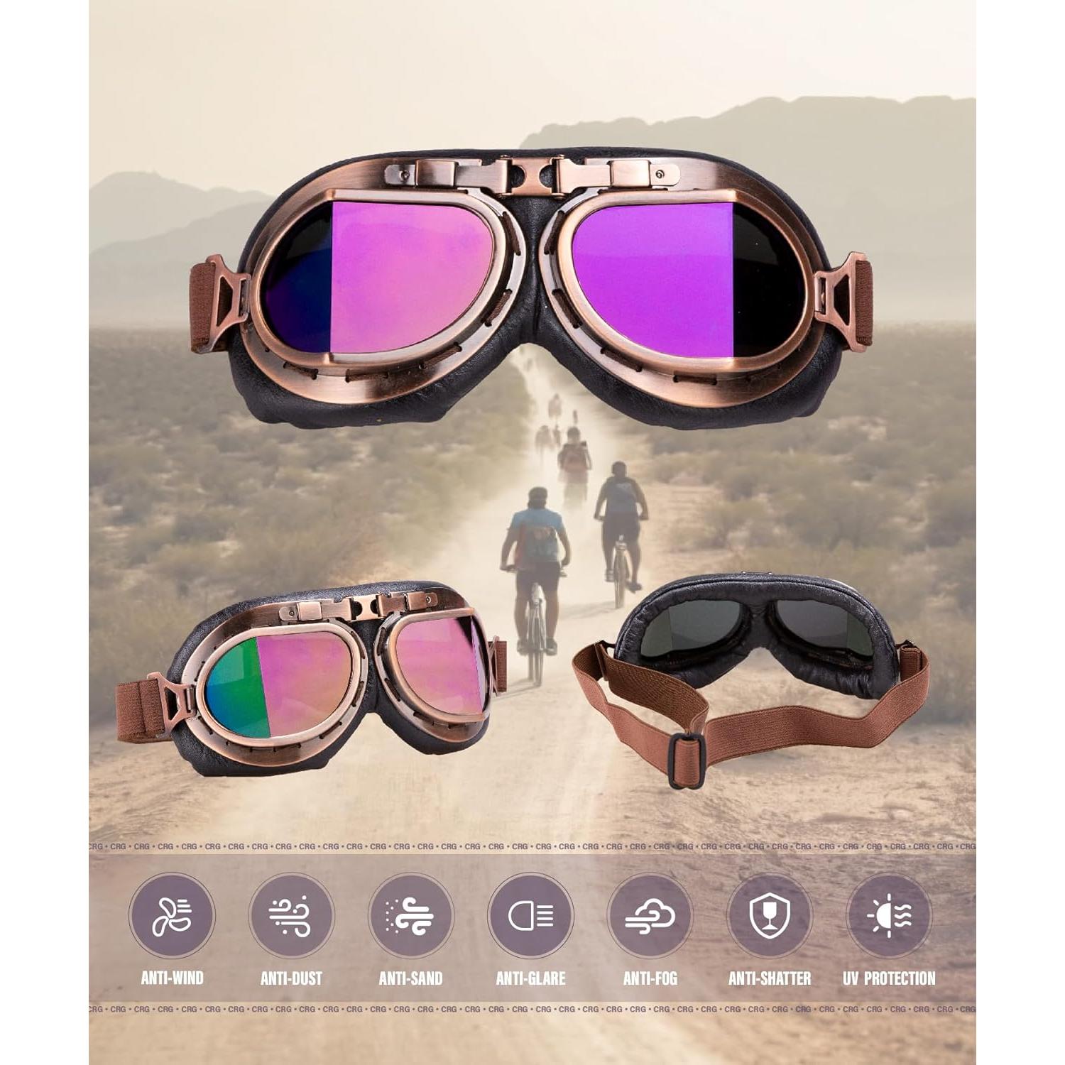 Gafas de Motocicleta CRG Sports T08 Vintage Unisex