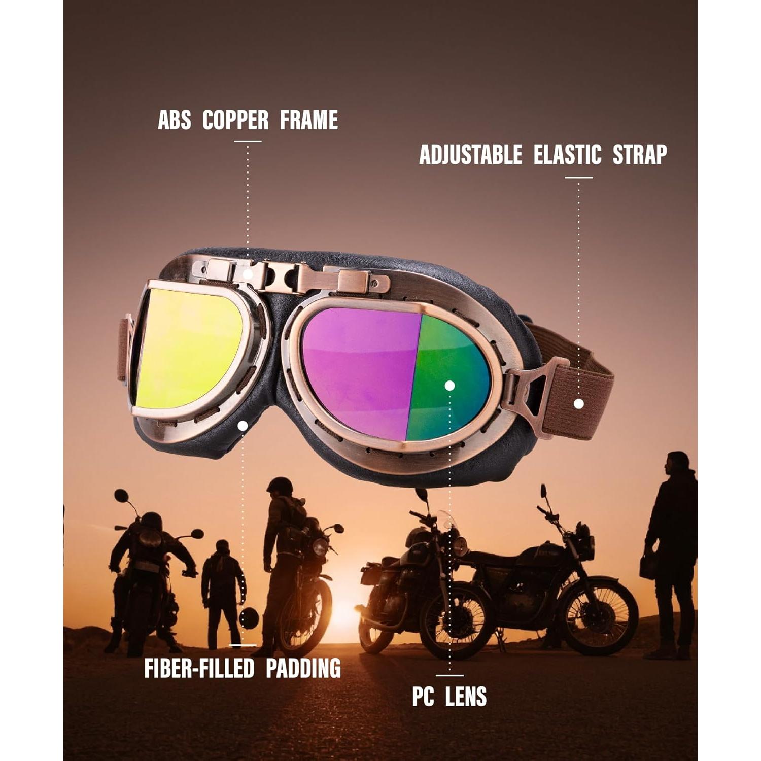 Gafas de Motocicleta CRG Sports T08 Vintage Unisex