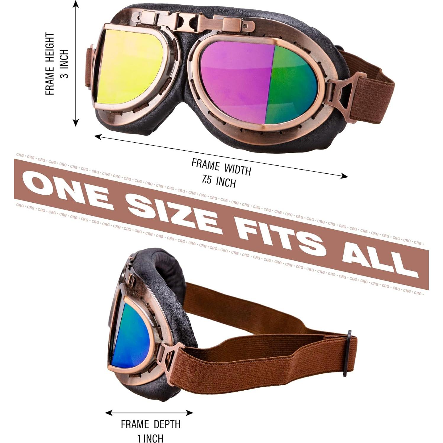 Gafas de Motocicleta CRG Sports T08 Vintage Unisex