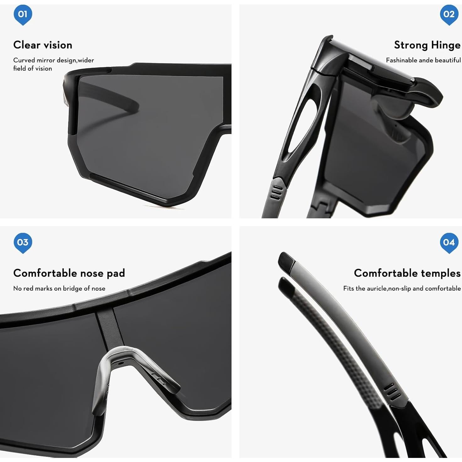 Gafas de Ciclismo Polarizadas Suertree UV400 con Clip Miopía