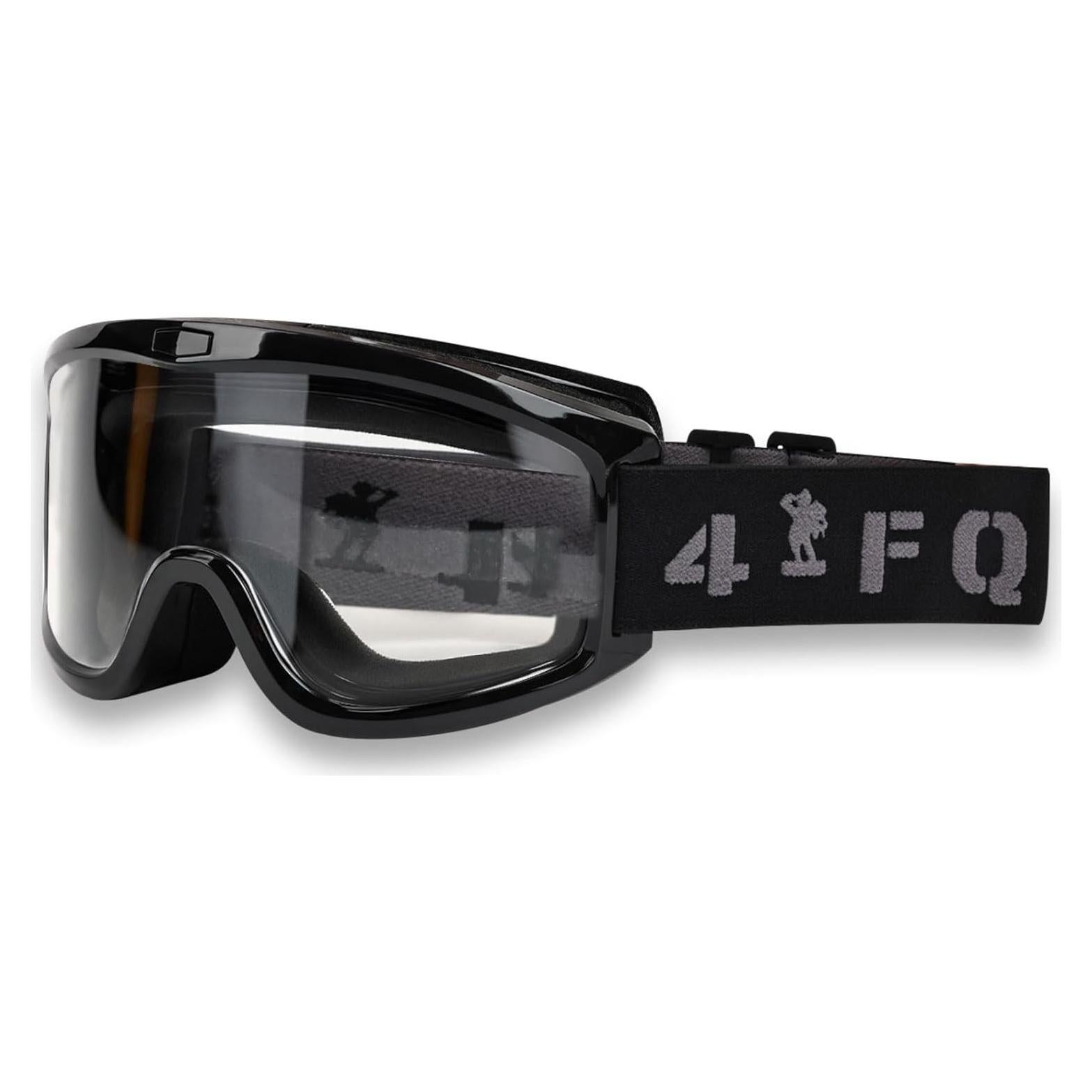 Gafas de Motocross 4-FQ con Lente Claro y Correa Antideslizante