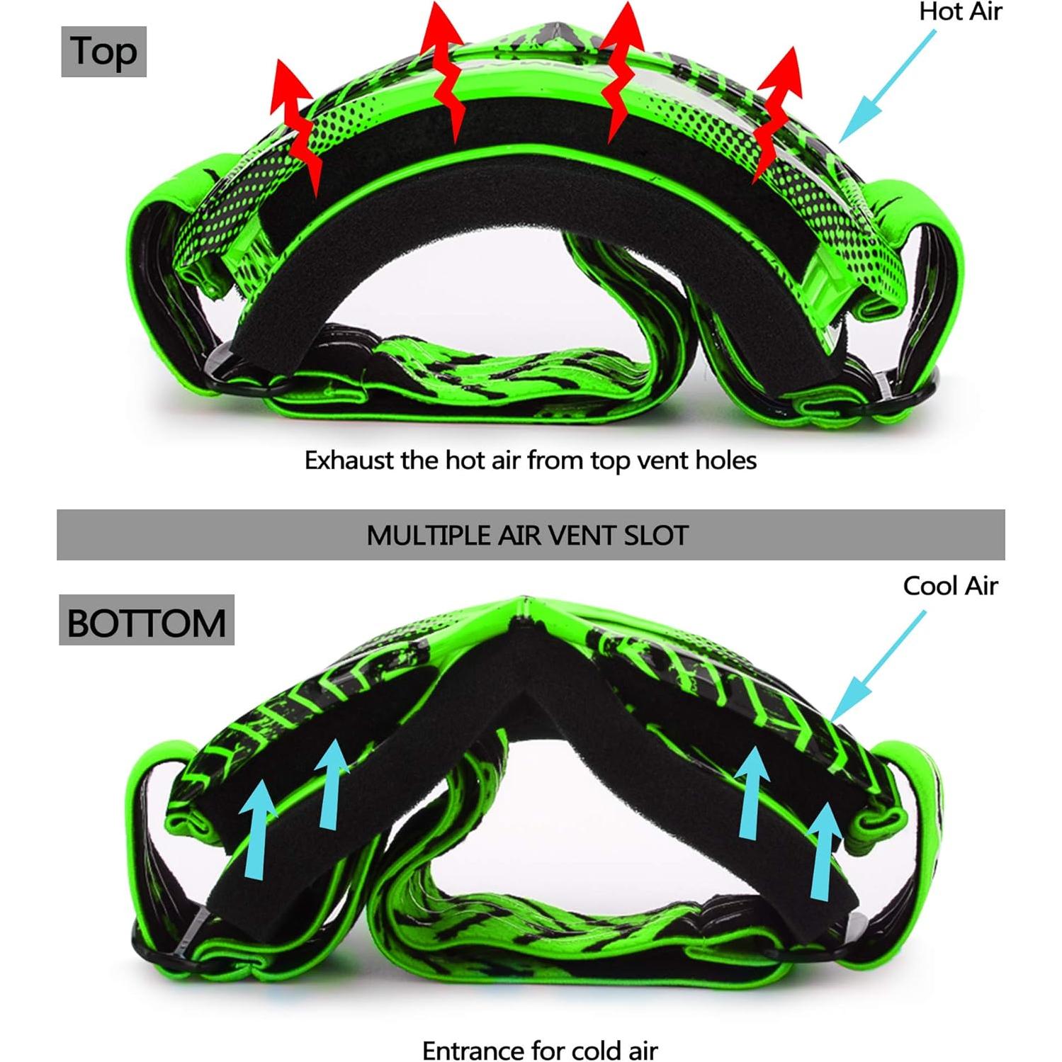 Gafas de Motocross Ubelly para Niños 3-12 Años UV400