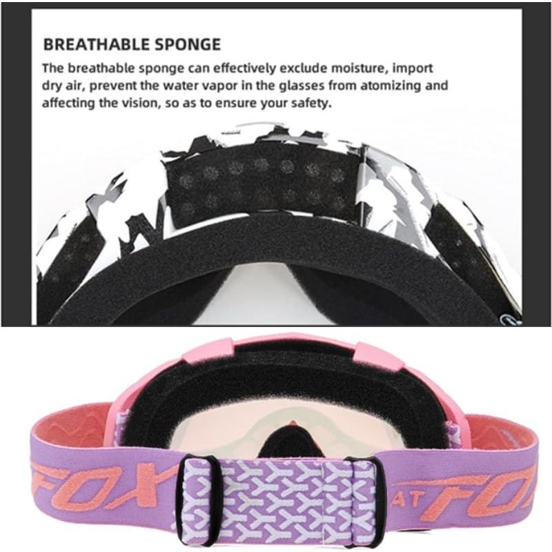 Gafas de Esquí Zsling OTG UV400 Antivaho para Adultos Rosa