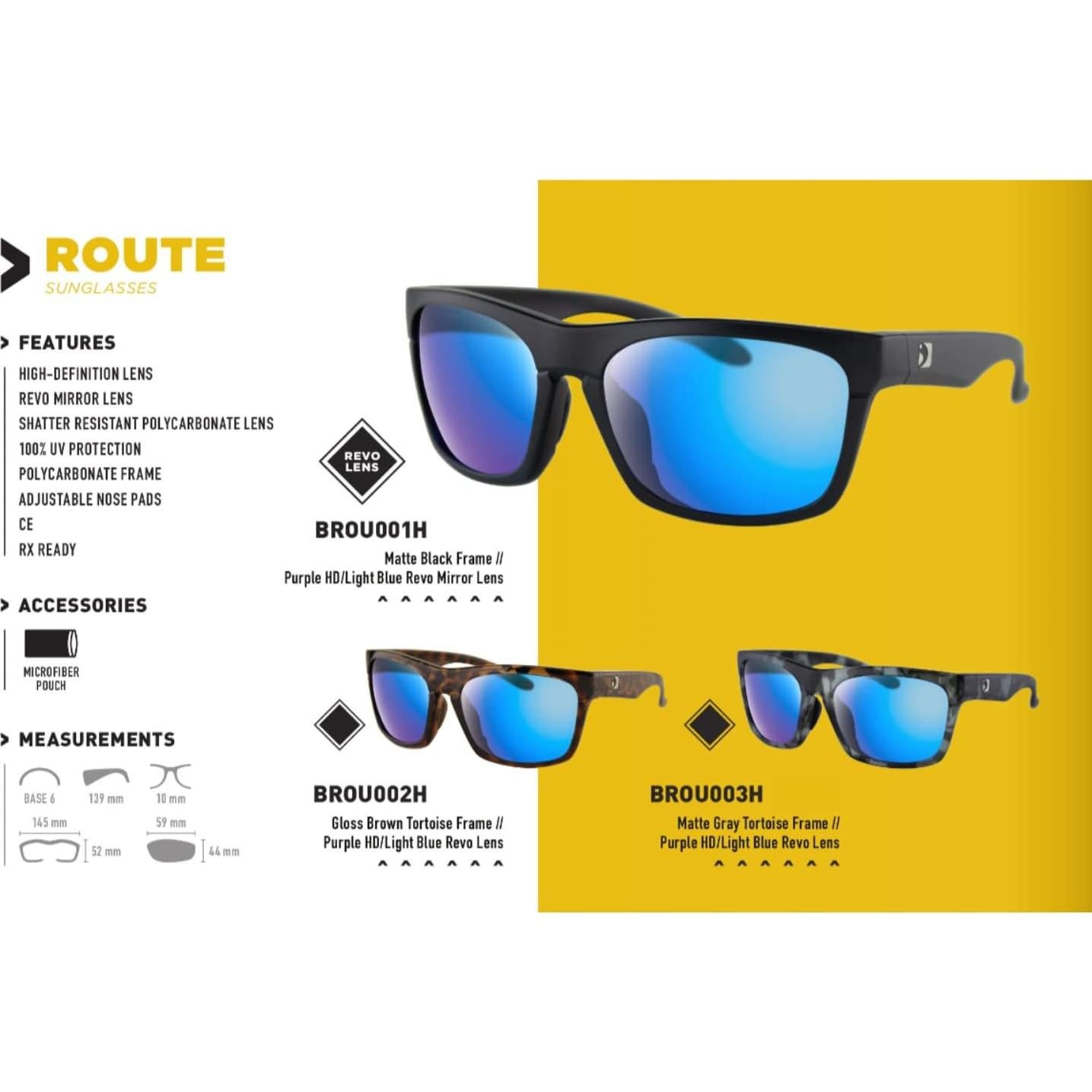 Gafas de Sol Bobster Route Tortoise Gris Mate Lente HD Púrpura