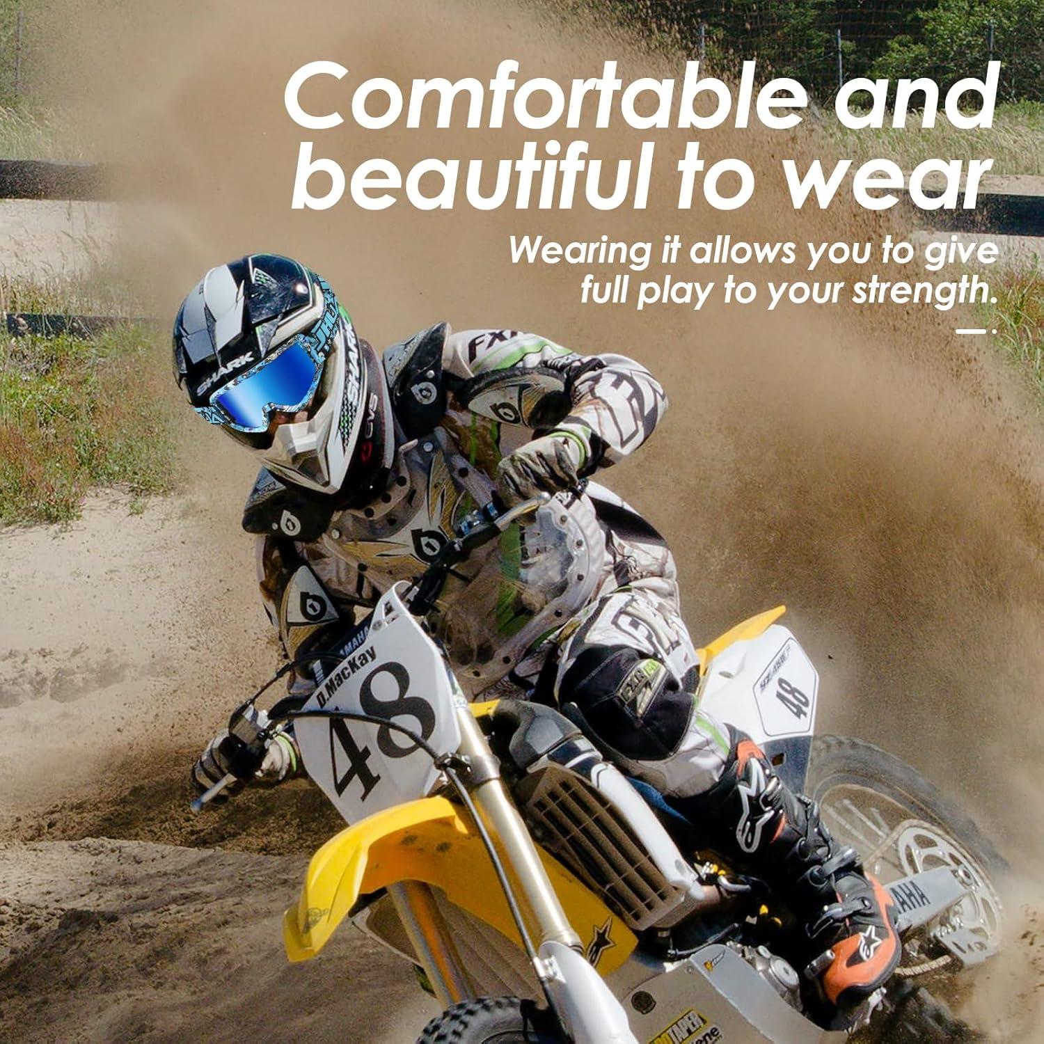 Gafas de Motocicleta GGBuy Mt035 Azul UV400 Antiempañamiento