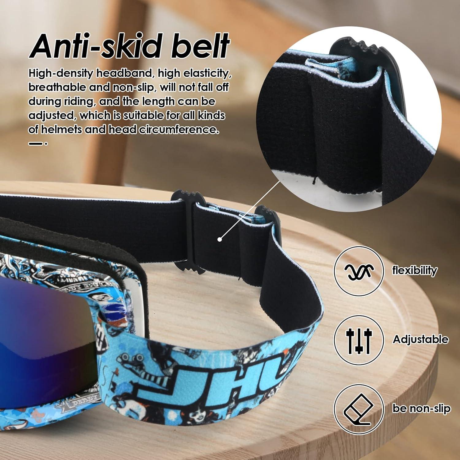 Gafas de Motocicleta GGBuy Mt035 Azul UV400 Antiempañamiento